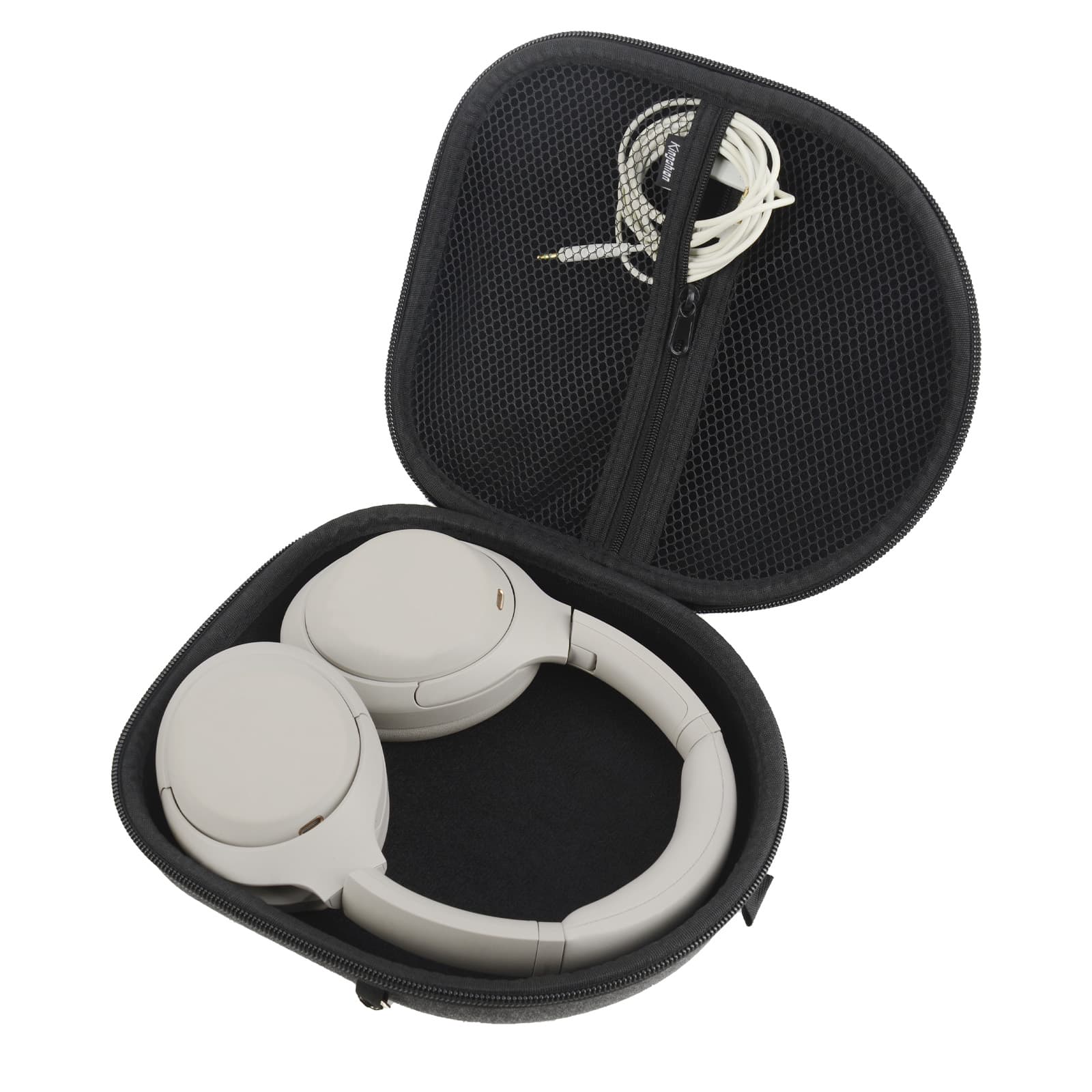 Kingshion Hard Headphone Case Compatible with Sony WH-1000XM5, WH-1000XM4, WH-1000XM3, WH-1000XM2 Travel Carrying Bag for WH-CH710N, WH-CH700N, WH-XB900N, WH-XB910N (Dark Grey) - 1