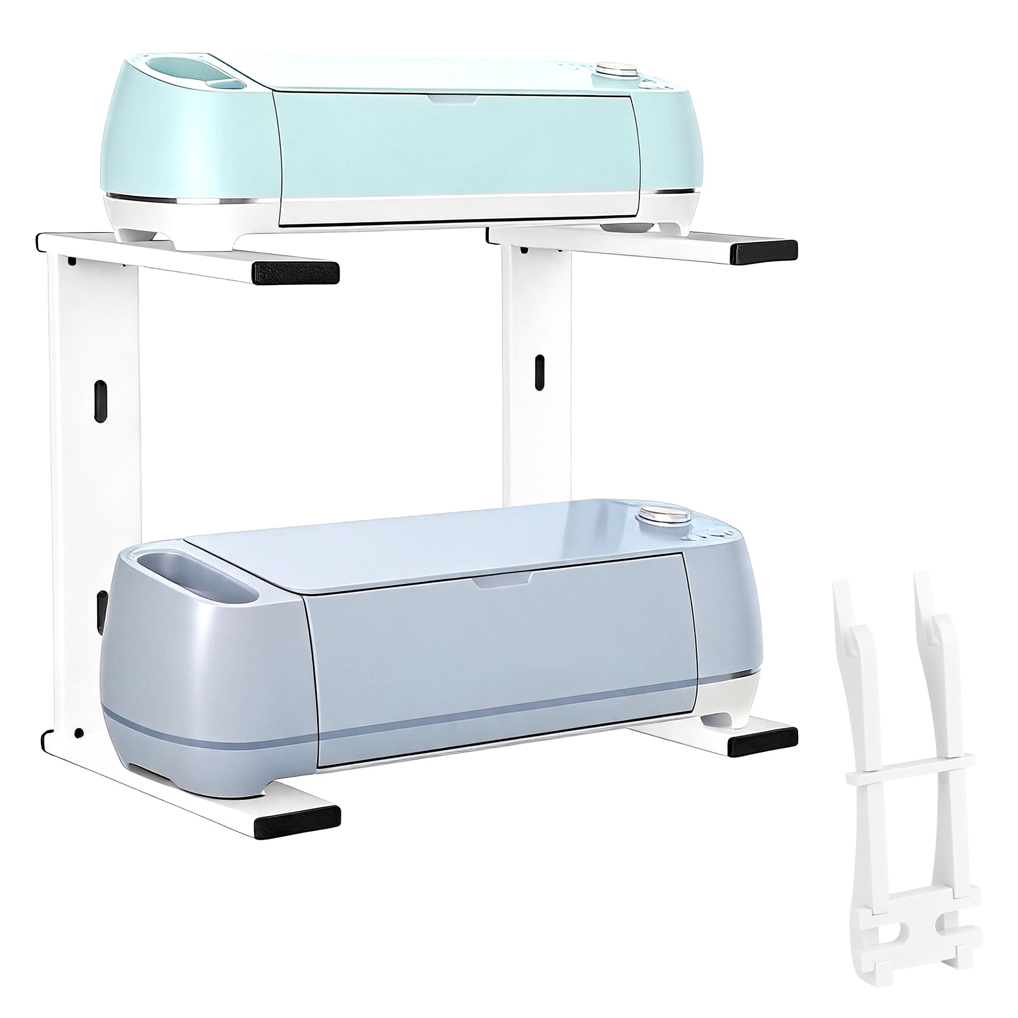 ReignSword Extension Tray & Stand Legs Set Compatible with Cricut Maker 4/3 and Explore 5/Air Series, Cutting Mat Holder & Stable Support Legs, White - 1
