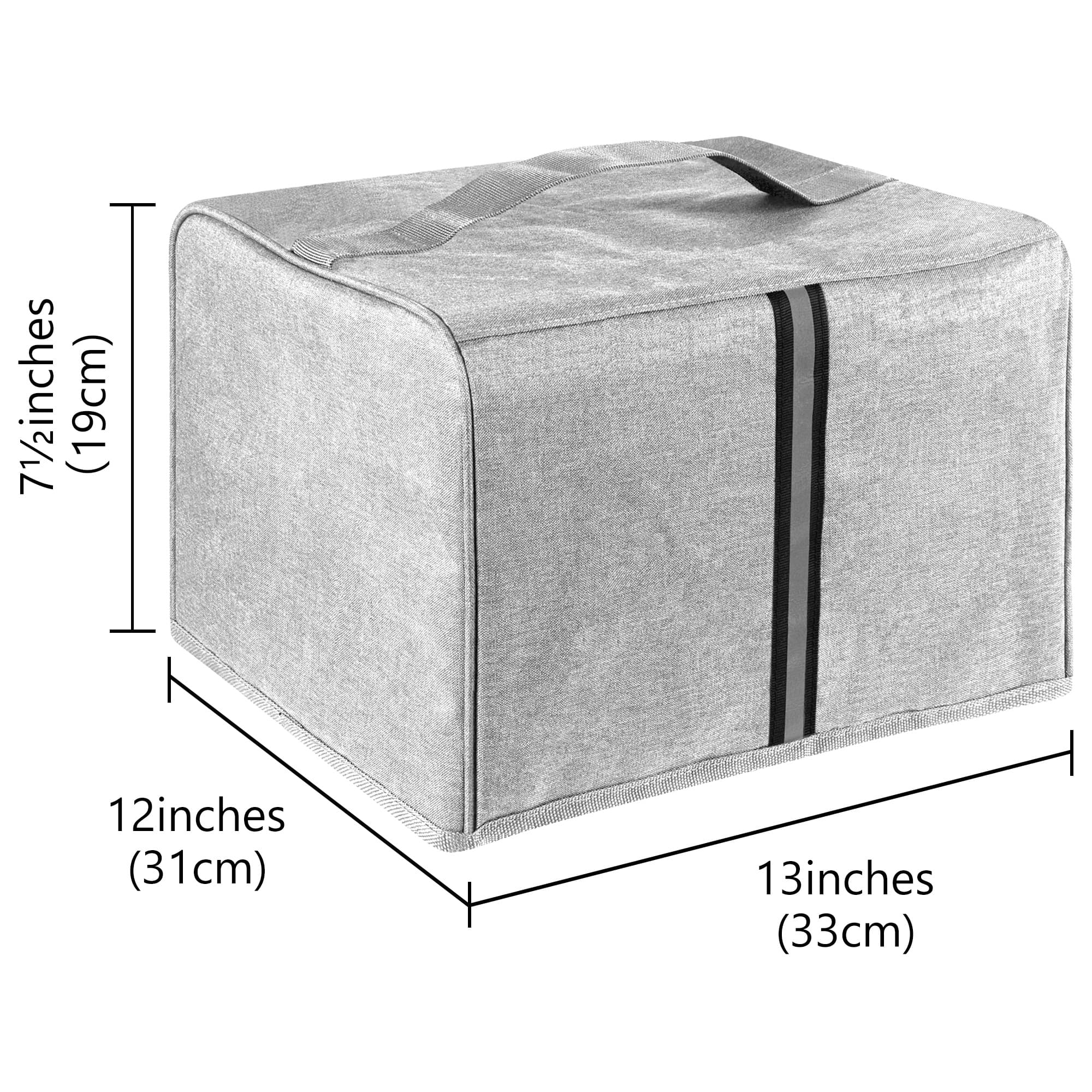 Kingshion Toaster Cover Compatible with Most 4-slice Toasters, Toaster Cover Storage for Most 4-slice Toasters, Washable and Dust Protection (Light Gray) - 1