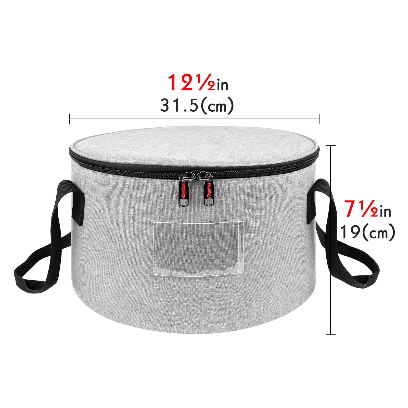 Kingshion 10in Dutch Oven Carry Bag, Dutch Oven Tote Round Casserole Carrier for Camping Picnic and 4 Quart Pre-Seasoned Cast Iron Camp Oven - Light gray - 1