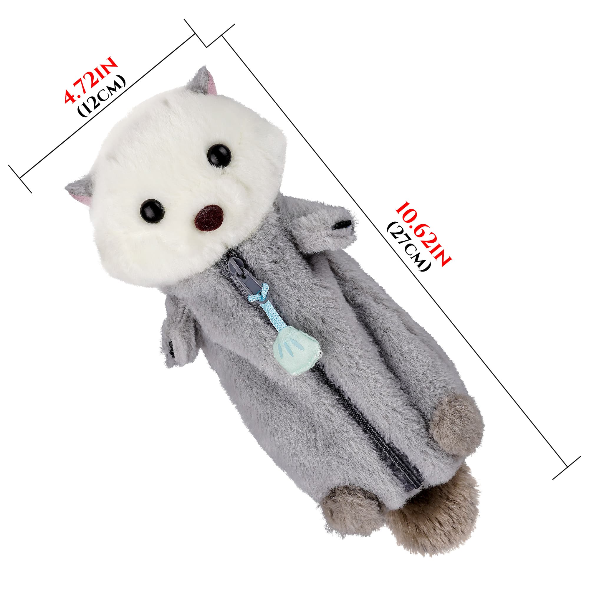 JANKOW Otter Pencil Pouch, Cute Otter Zipper Pencil Pouch, Plush Animal Pencil Case Bag for Office Classroom Supplies - 1