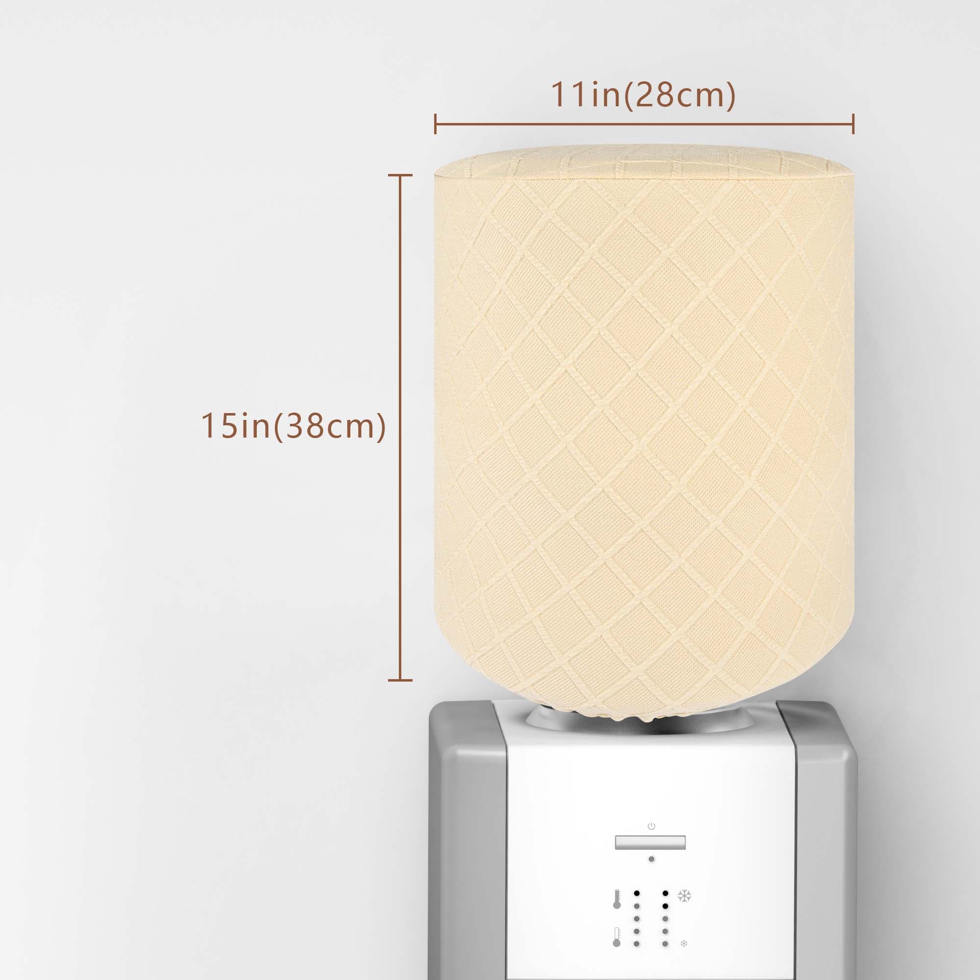 Kingshion Water Dispenser Barrel Cover for 5 Gallon Water Bottle, Elastic Fabric Argyle Bucket Decor Protector Cover, Reusable Furniture Standard Protector, Yellow - 1