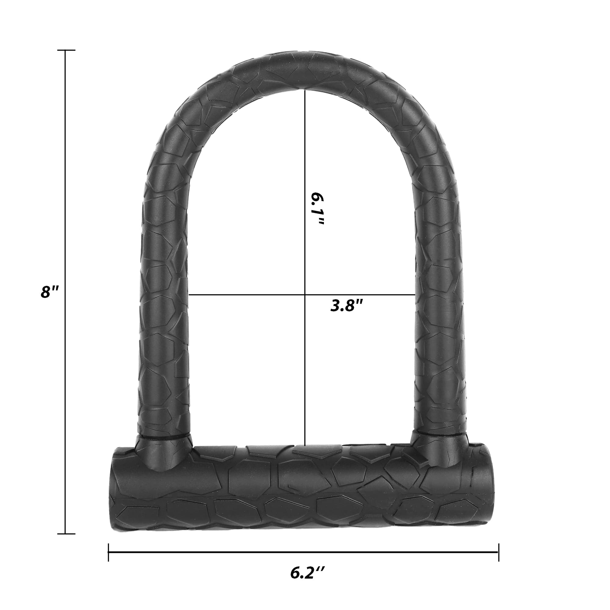 RidingRush Bike U Lock– Heavy Duty Key Lock for Bicycle, E-Scooter, E-Bike, Secure U-Lock for Adults and Commuters, Ideal for Urban Parking, Anti-Theft Protection, Weatherproof, Portable & Easy to Use - 1