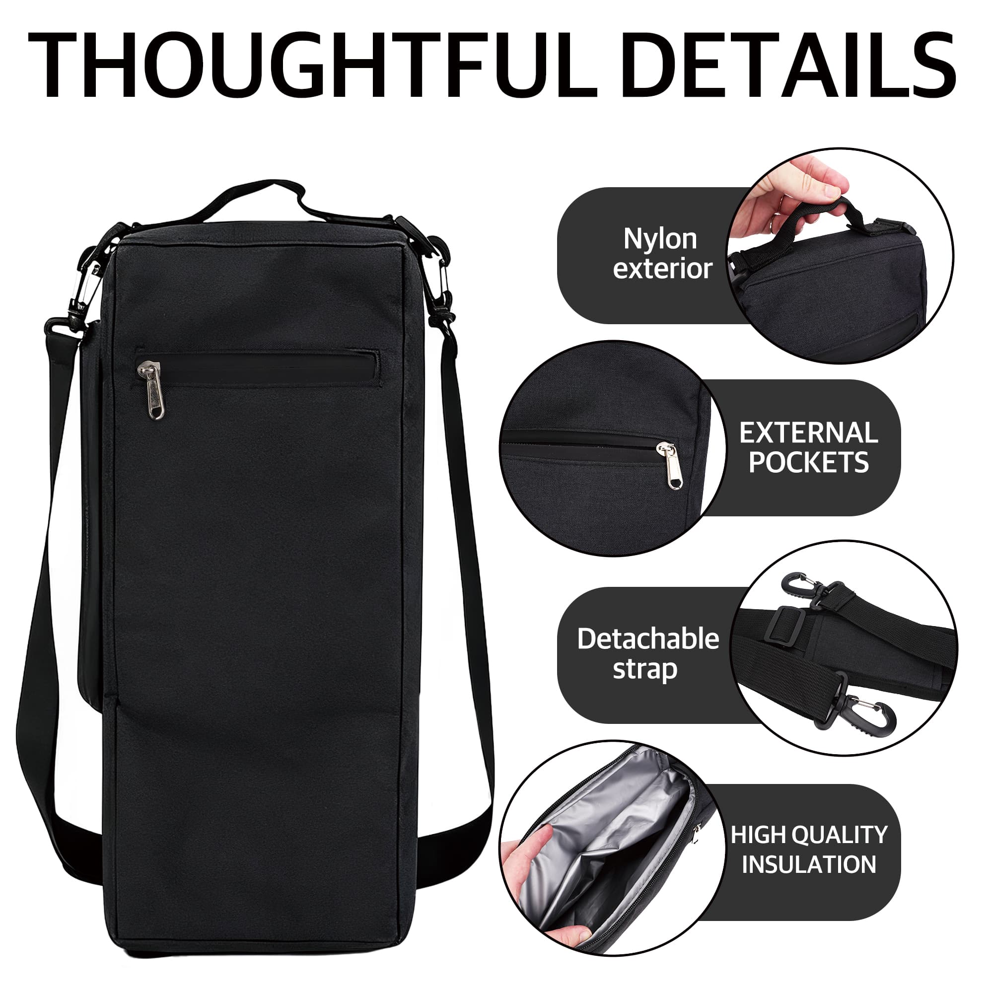 RidingRush Golf Bag Cooler Sleeve for 6 Cans – Slim Insulated Drink Cooler for Golf Bag, Portable Shoulder Beer Cooler, Discreet Beverage Carrier for Golf, Camping & Outdoor Rounds - 1