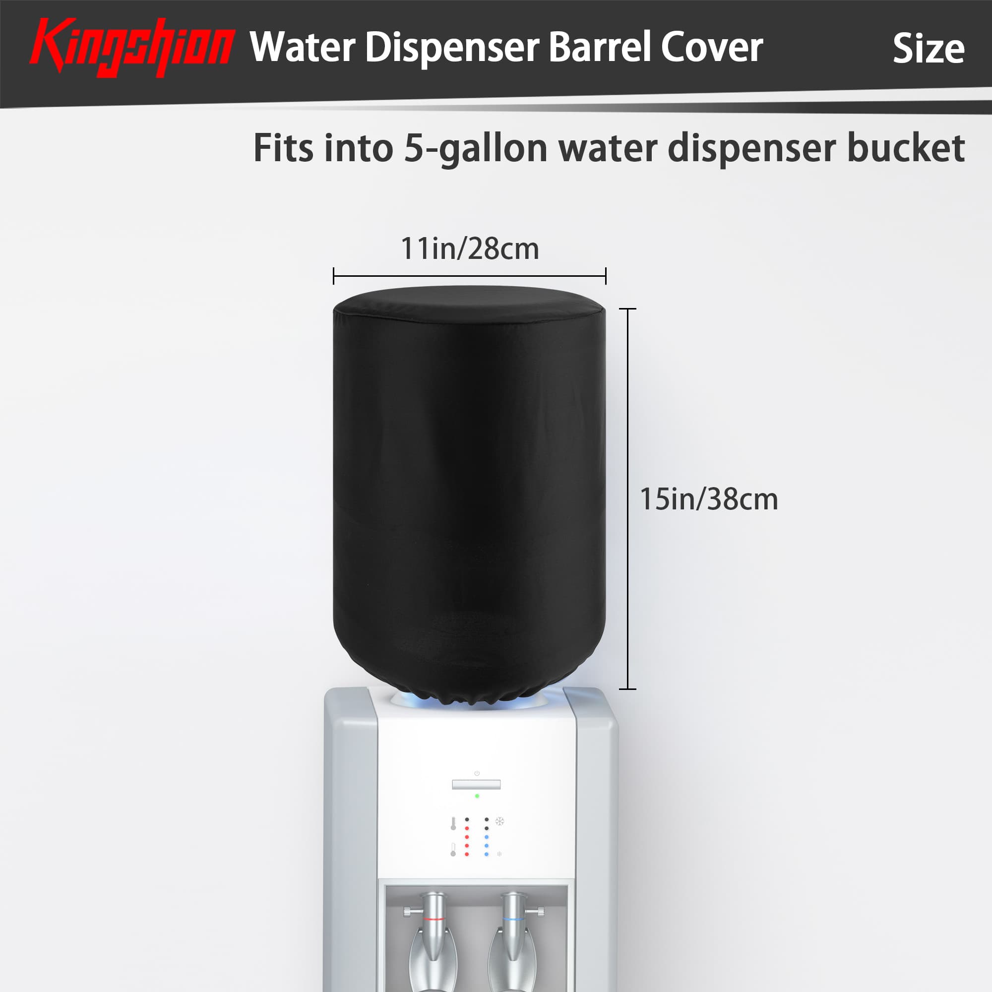 Water Dispenser Barrel Cover for 5 Gallon Water Bottle, Elastic Fabric Bucket Decor Protector Cover - 1