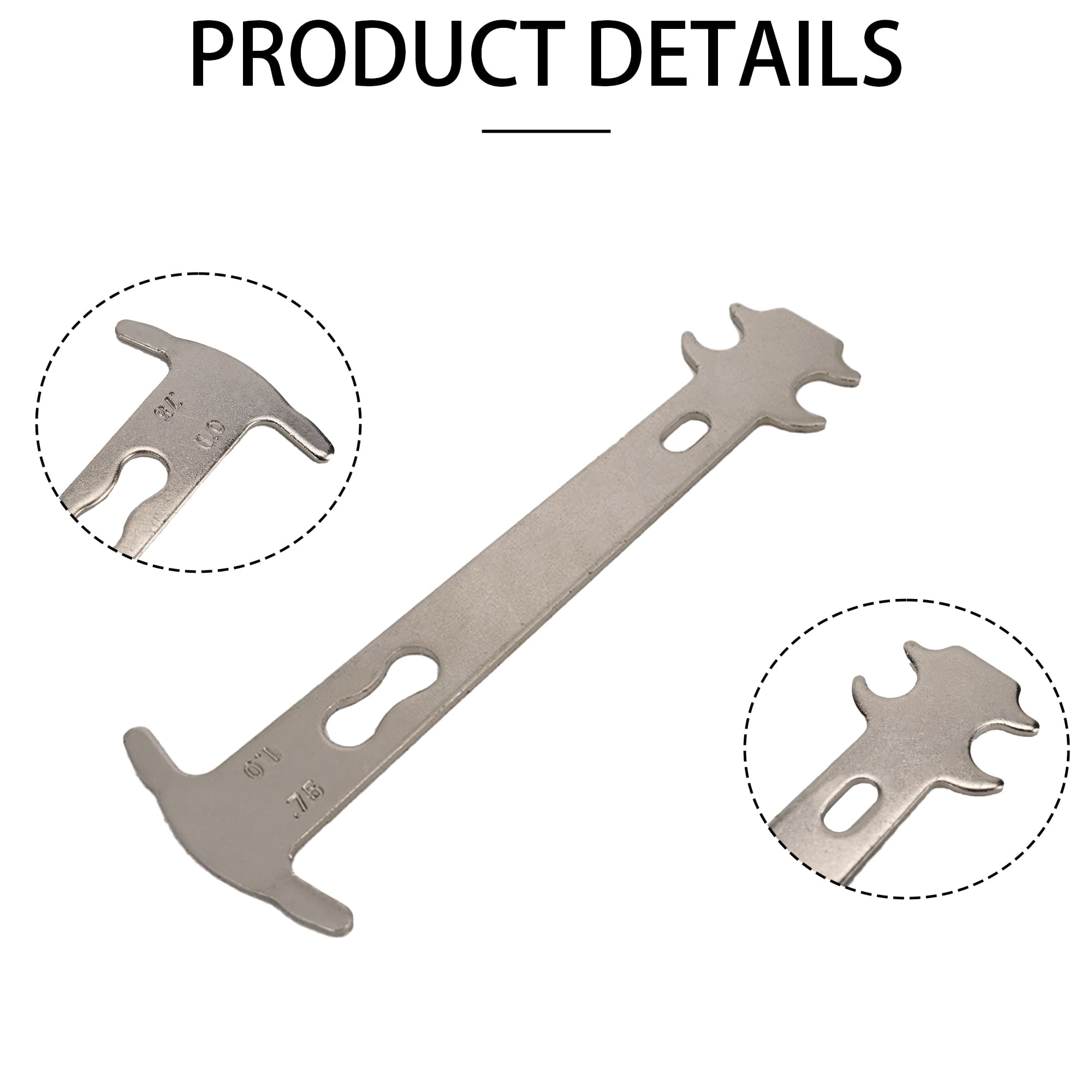 RidingRush Bike Chain Checker Tool – Stainless Steel Chain Wear Indicator Gauge for 1–12 Speed MTB & Road Bikes, Accurate 0.75% & 1.0% Measurement, Extend Drivetrain Life - 1