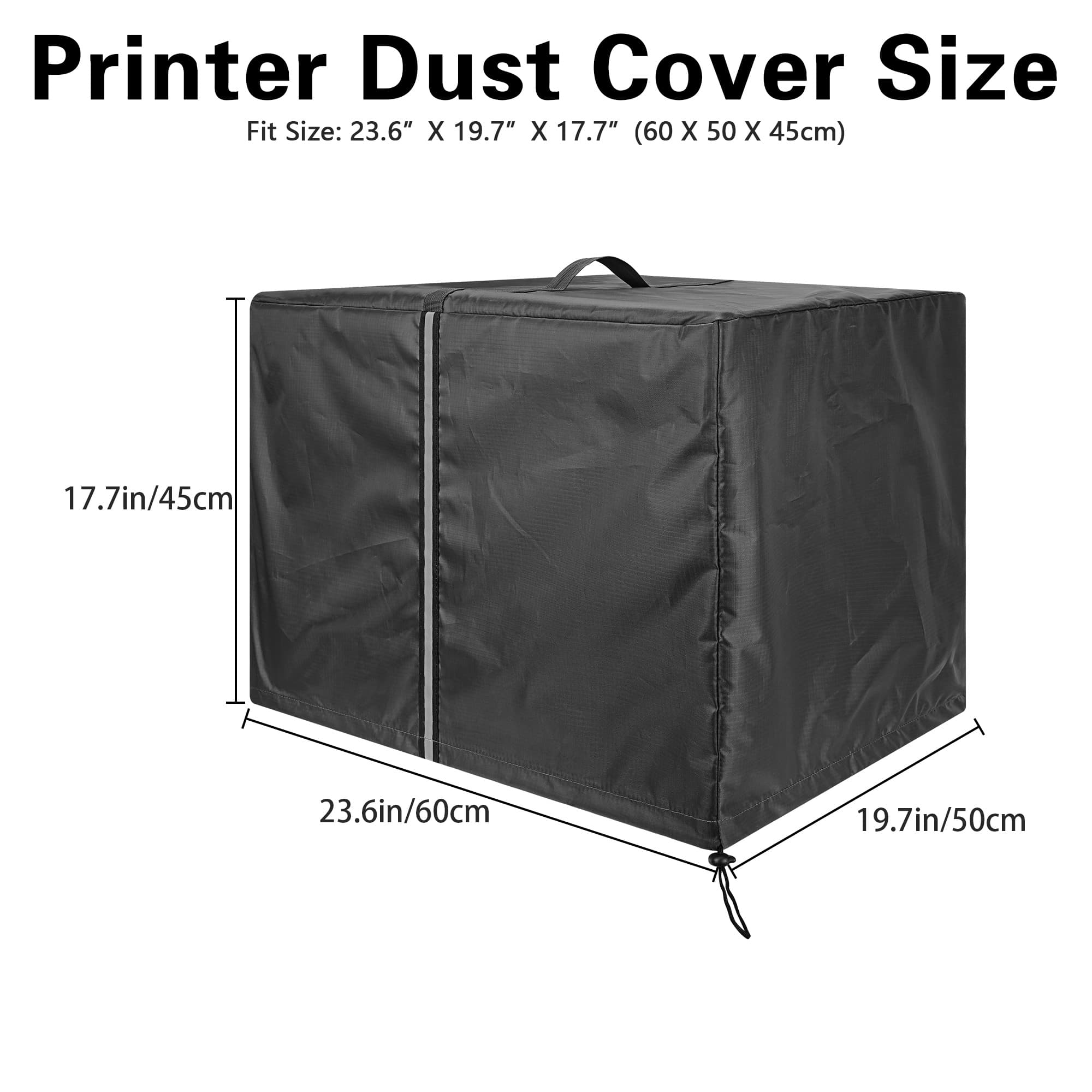 Dot Matrix Printer Cover with Adjustable Buckle Compatible with EPSON LQ-2090II, FX-2190II, 23" x 19" Splash Water Proof Printer Dust Cover Office Accessories - 1