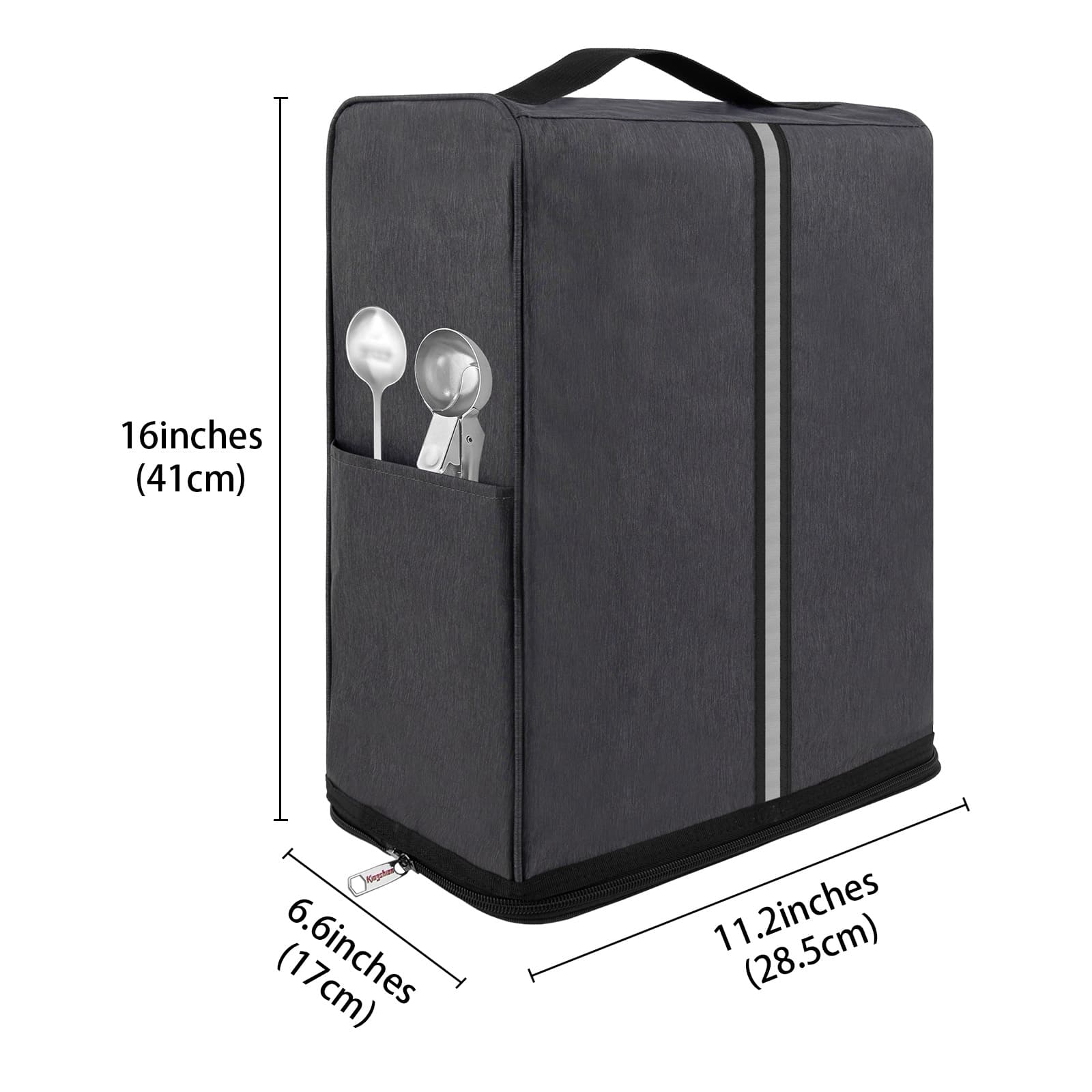 Kingshion Ice Cream Maker Storage Bag Compatible with Ninja Creami Breeze NC201,NC299AMZ,Ninja NC301,Family Picnic, Outdoor Barbecue, Home Cooking(Dark Grey) - 1