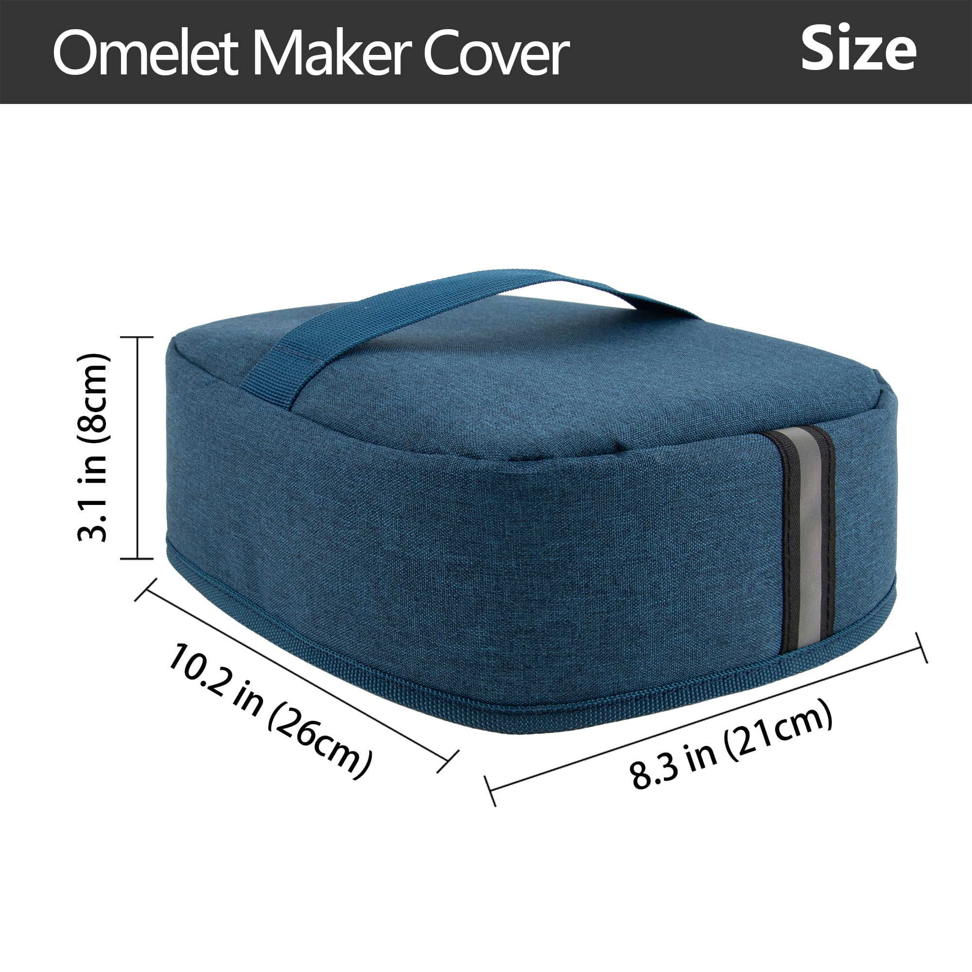 Kingshion Non-Stick Omelet & Frittata Maker Cover, Omelet Maker Dust Cover Compatible with Holstein Housewares - Non-Stick Omelet & Frittata Maker - Dark Blue - 1