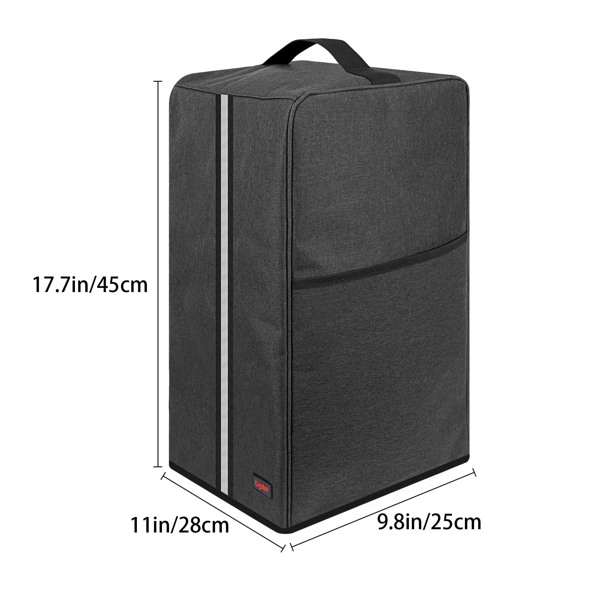 Kingshion Sparkling Water Maker Dust Cover with Handles & Side Pockets - Compatible with SodaStream Art & Majority Machines, Protective Cover 11"L x 9.8"W x 17.7"H, Dark Grey - 1