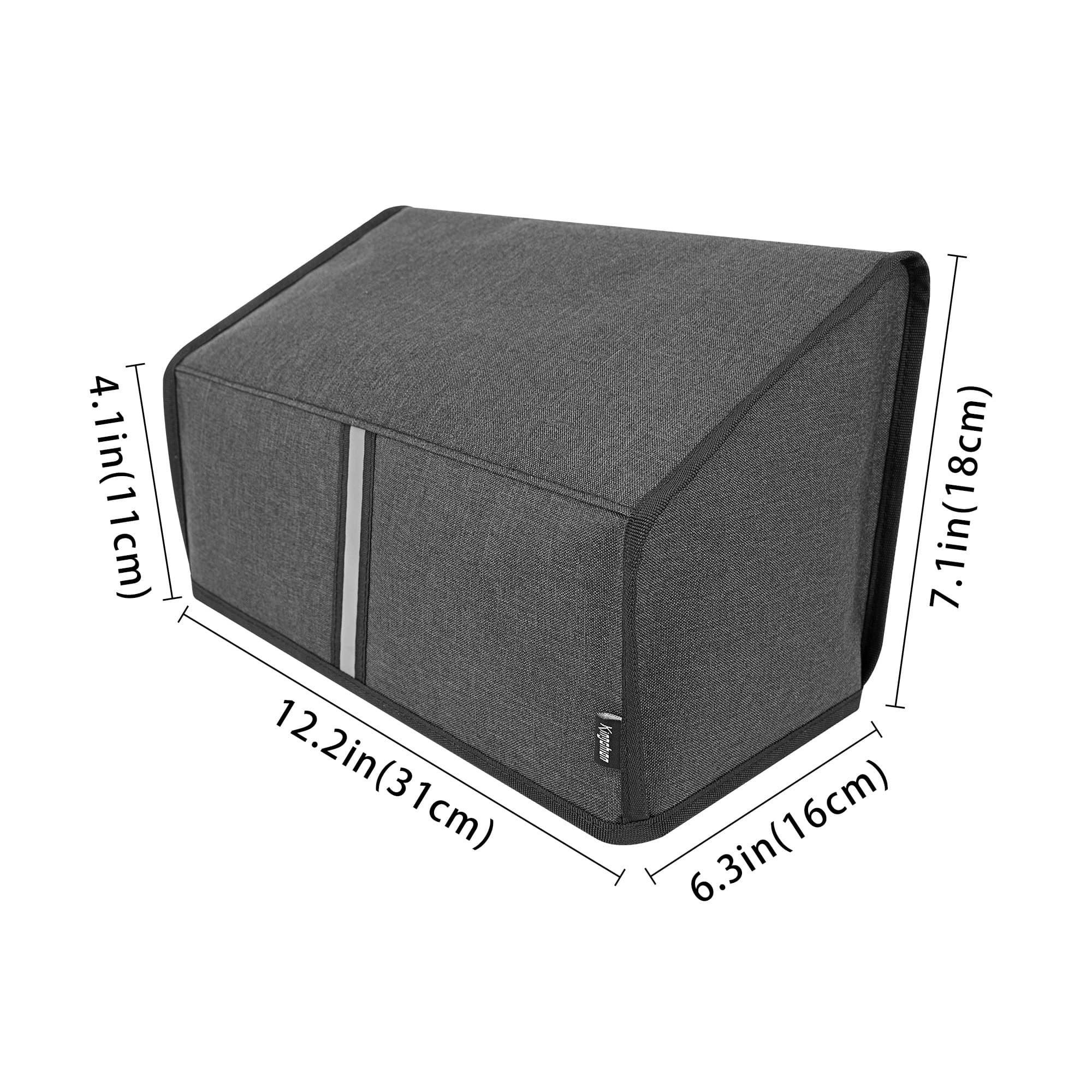 Kingshion Heavy Fabric Scanner Printer Dust Cover with Pearl Cotton Inner Compatible with Fujitsu ScanSnap iX 500, iX 1400, iX1500, iX 1600 Document Scanner, Dark Grey - 1