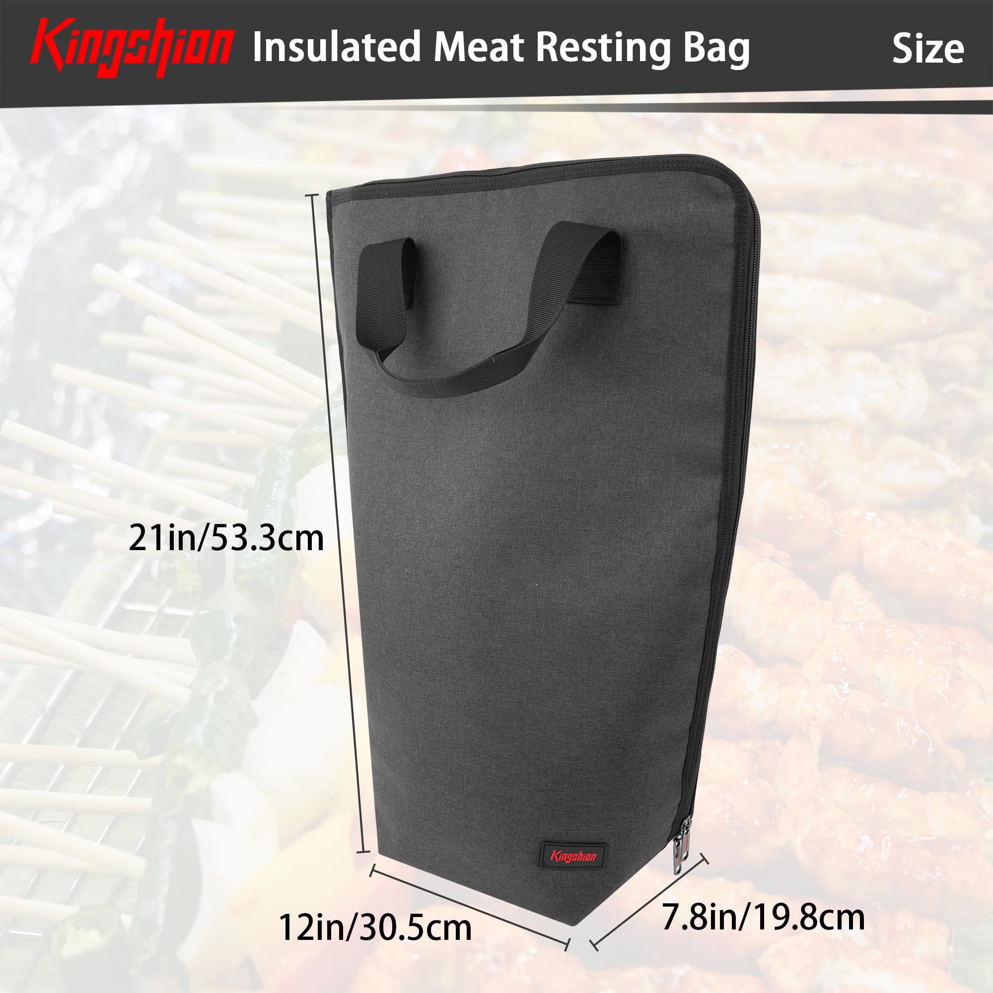 Kingshion BBQ Blanket for Resting Meat, Thicker Insulated Aluminum Foil Meat Resting Bag, Reusable Smoker Grilling Meat Insulated Resting Bag for Longer Lasting Flavor and Juiciness - 1
