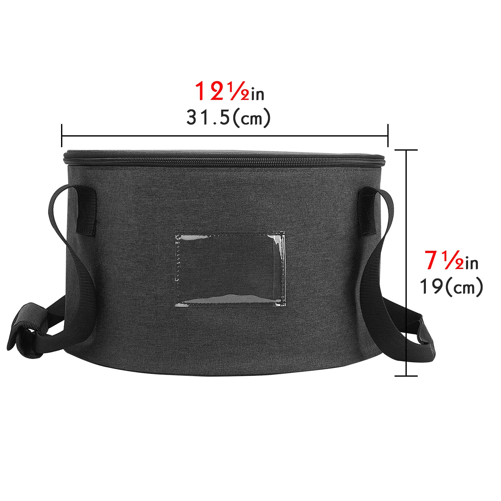 Kingshion 10in Dutch Oven Carry Bag, Dutch Oven Tote Round Casserole Carrier for Camping Picnic and 4 Quart Pre-Seasoned Cast Iron Camp Oven - Dark Grey - 1