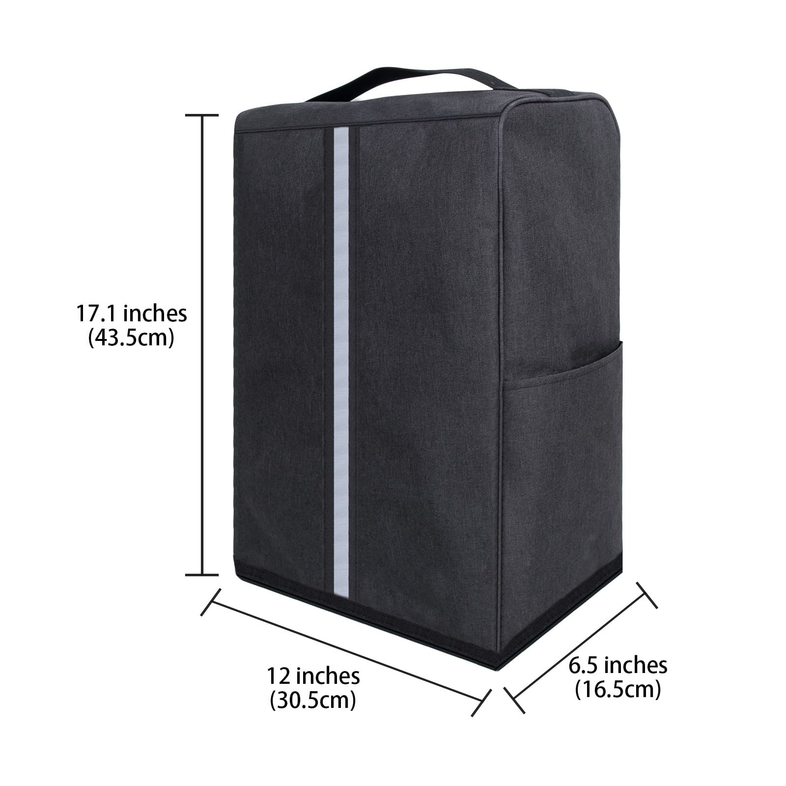 Kingshion Dust Cover Compatible with Ninja CREAMi NC501, NC301, NC299AMZ,NC201,Ice Cream Maker bag with zipper bottom Compatible for Ninja Ice Cream Maker Machine with Accessories Pockets-Dark Grey - 1