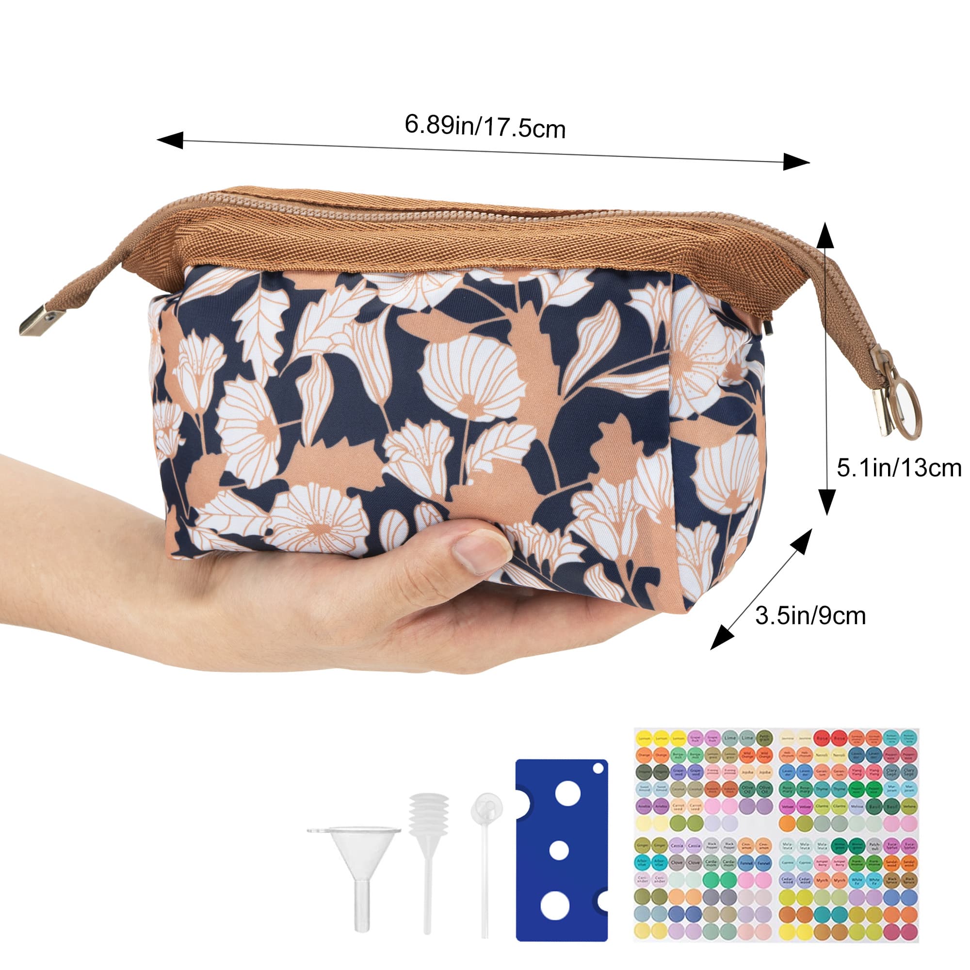 CAIRIAC Essential Oil Carrying Case - Holds 18 Bottles (5mL-20mL, Also Fits for Roller Bottles), Travel Essential Oil Bag for Purse, Portable Organizer for Essential Oils and Accessories - 1
