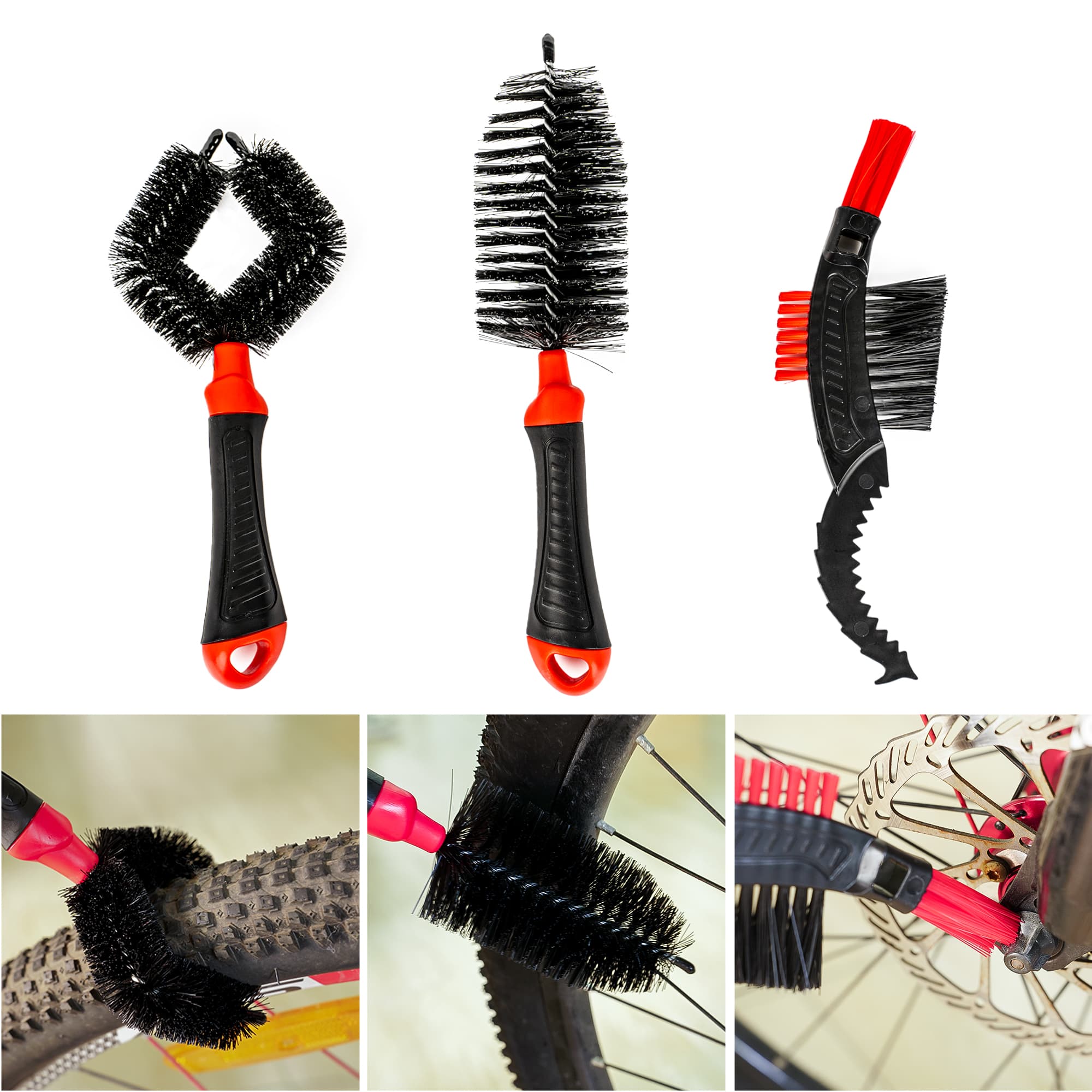 RidingRush Bicycle Chain Cleaning Kit – Bike Drivetrain Cleaner Set with 4-Sided Chain Brush, Gear Cleaning Tools & Chain Scrubber for MTB, Road & City Bikes - 1