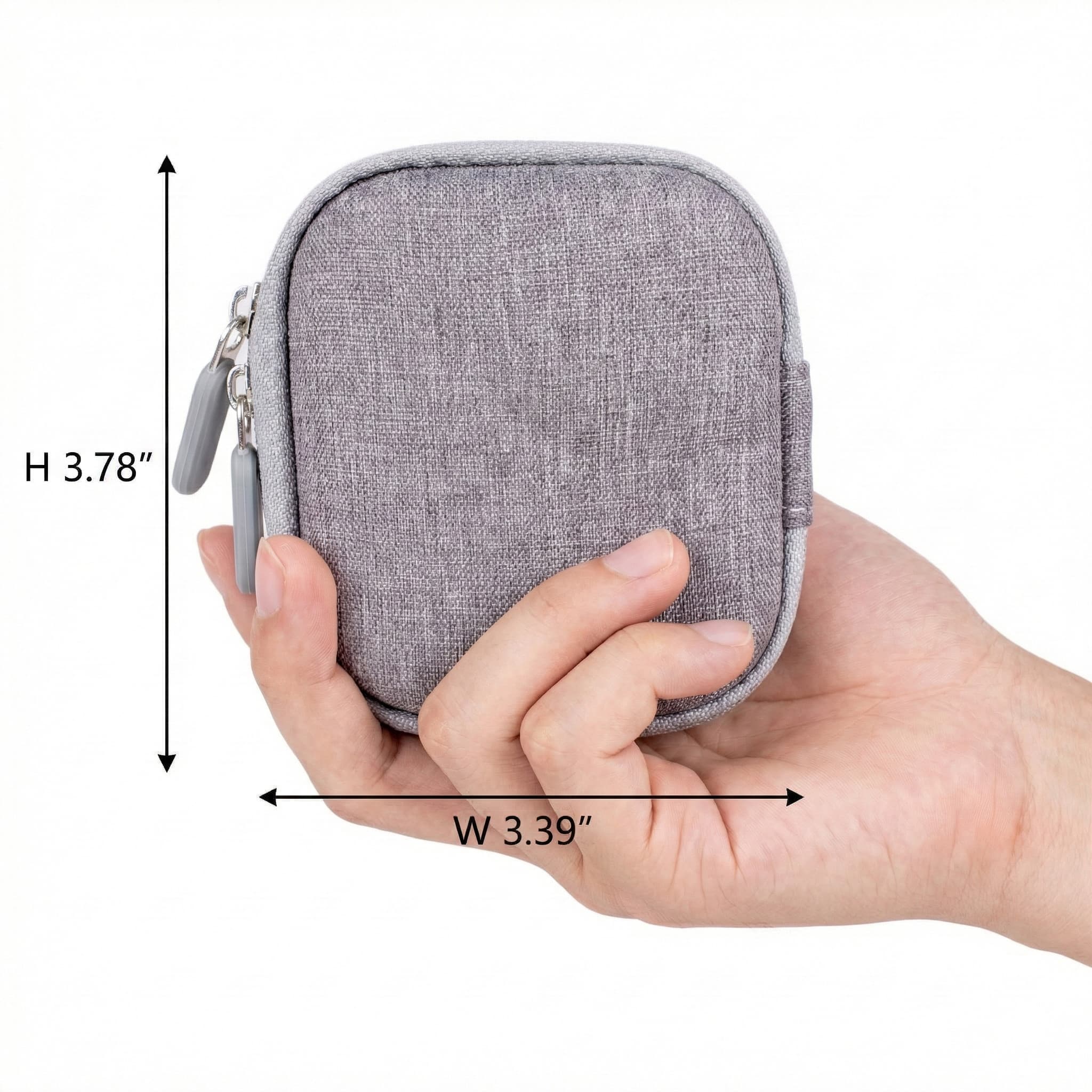 RidingRush Protective Hard Case for DJI Osmo Nano Camera, Portable Carrying Storage Case with Soft Interior, Zipper Closure and Carabiner, Grey - 1