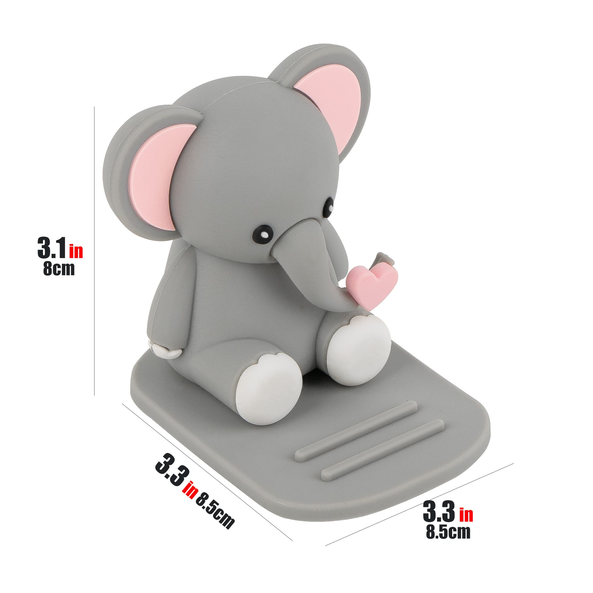CAIRIAC Cell Phone Stand, Elephant Design Tablet Phone Holder, Animal Smartphone Desk Holder, Lovely Animal Mobile Phone Accessory Ornament Bracket for Office Home - 1