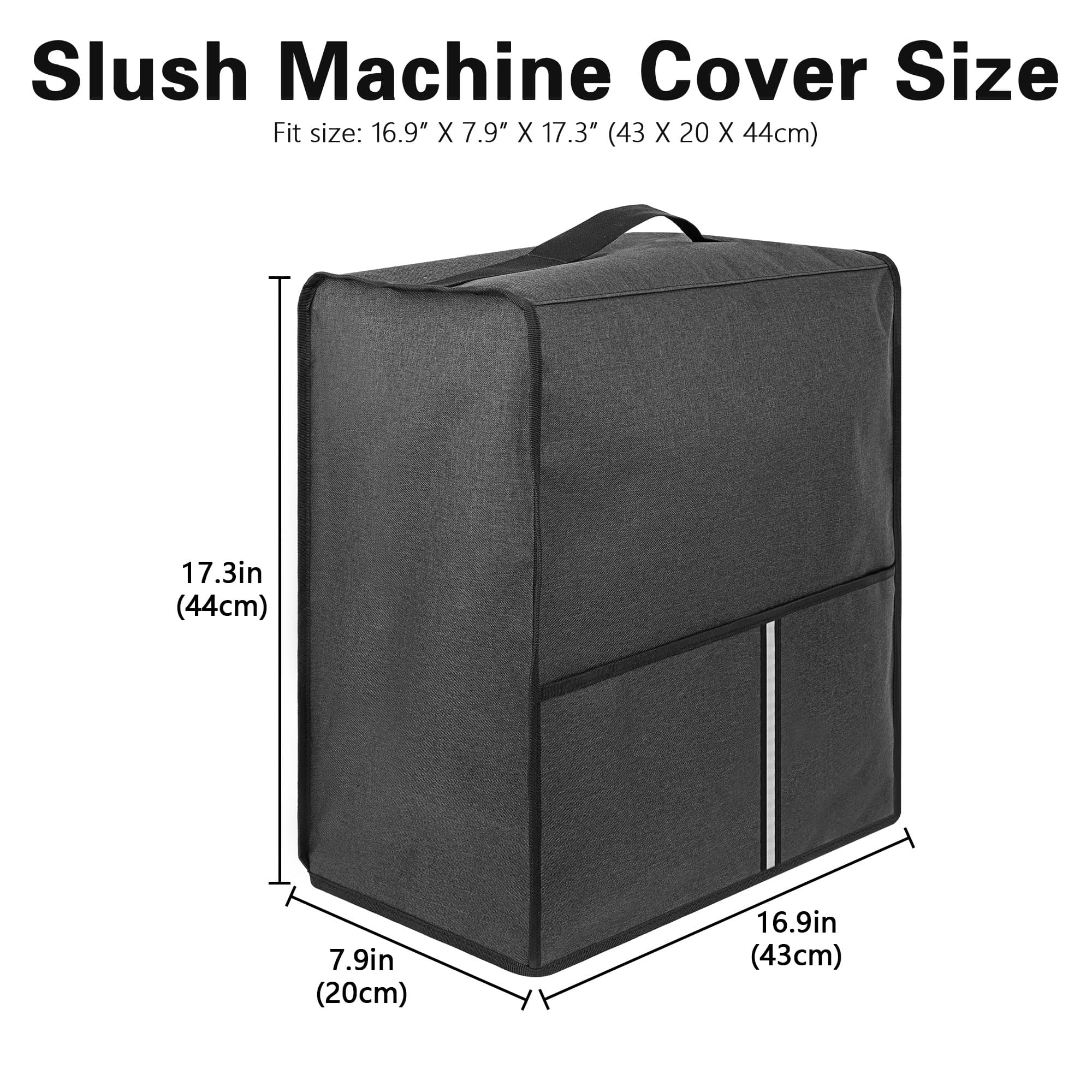 Kingshion Slush Machine Cover & Frozen Beverage Drink Dust Protector - Compatible with Ninja FS301/FS301C Smoothie Machines, Universal Waterproof Dust Cover - Dark Gray - 1